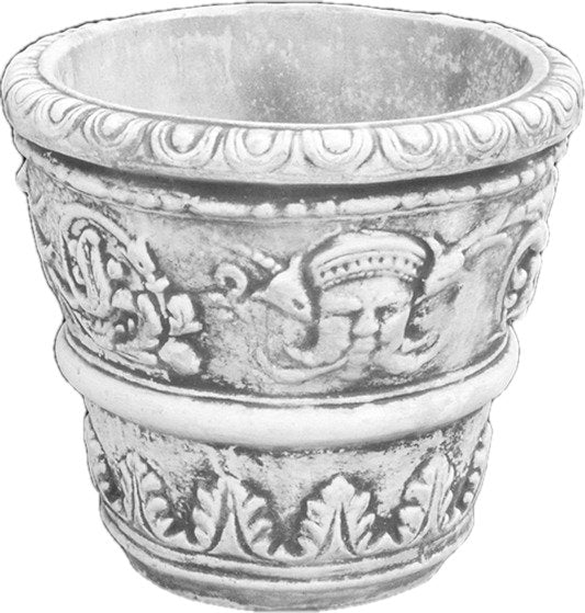 Flower pot decorated with Egyptian mosaic, outdoor/indoor