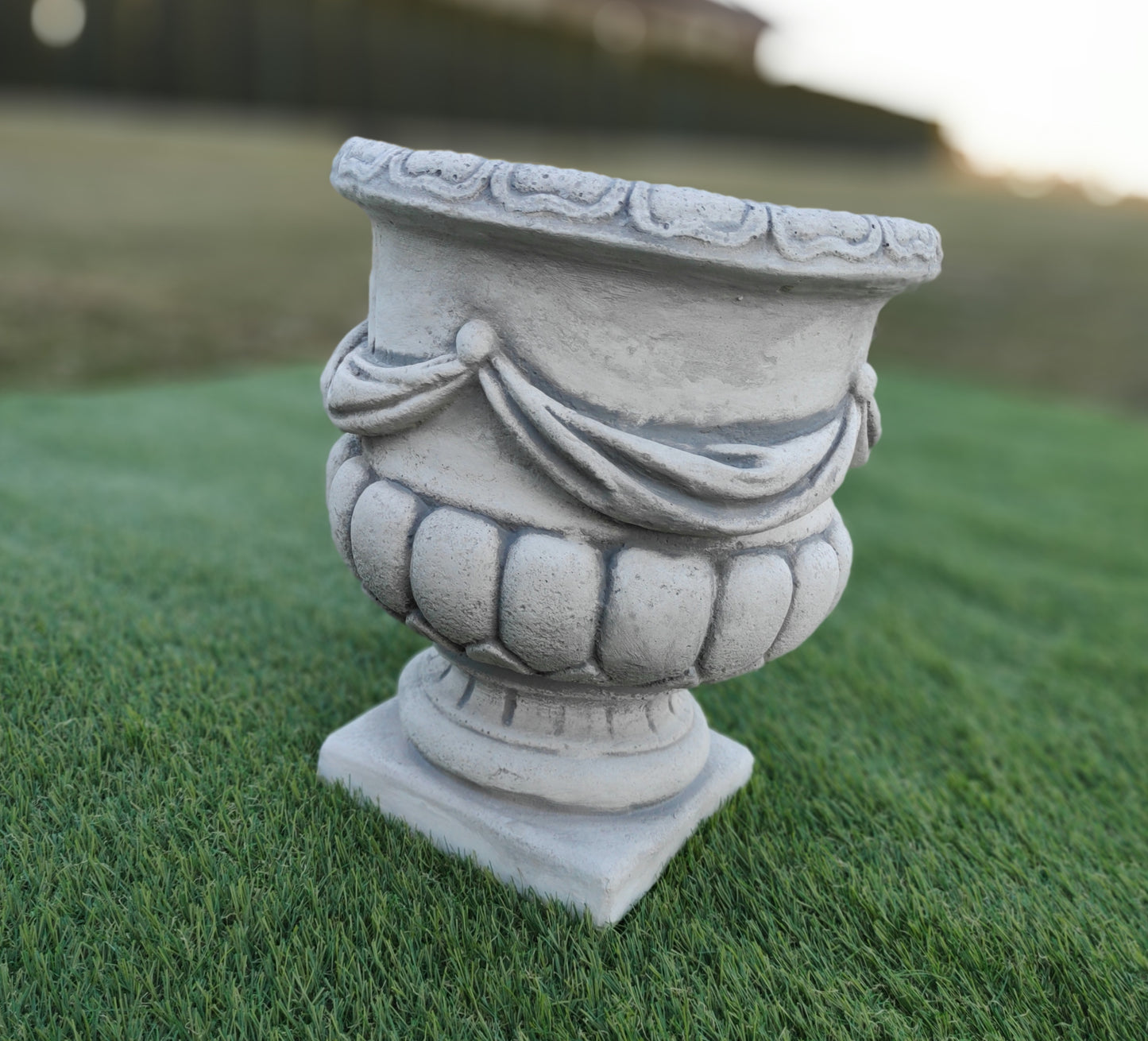 Egyptian Vase Planter with Ribbons