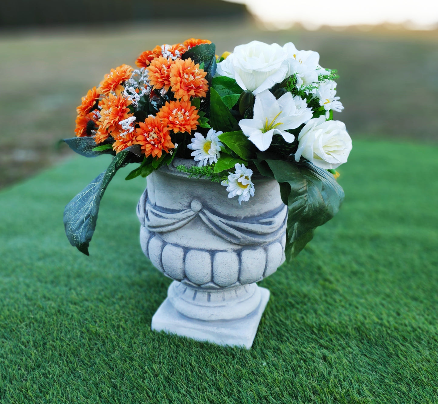 Egyptian Vase Planter with Ribbons