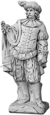 Timeless Elegance: Standing Male Statue in 18th Century Fashion