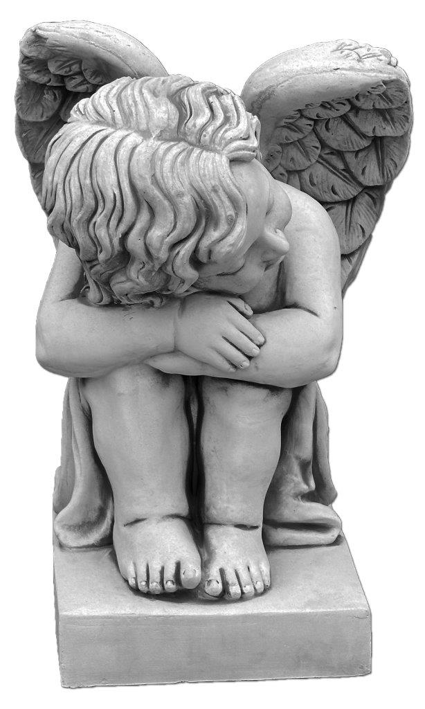 Serene Dreams: Sleeping Child Angel Statue