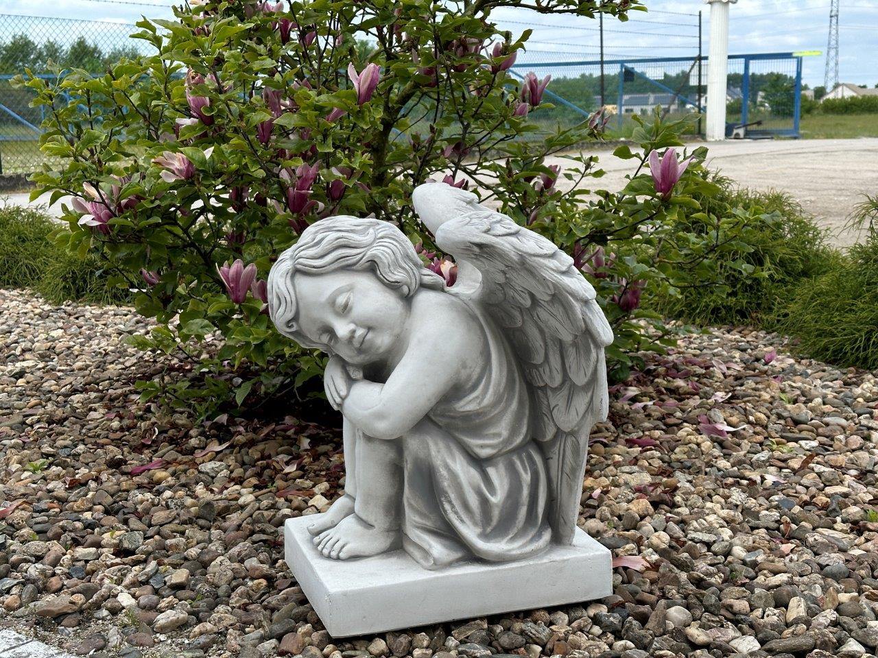 Serene Dreams: Sleeping Child Angel Statue