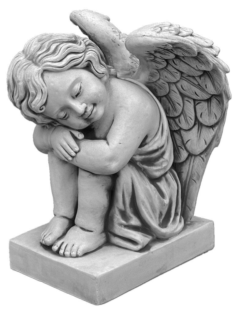 Serene Dreams: Sleeping Child Angel Statue