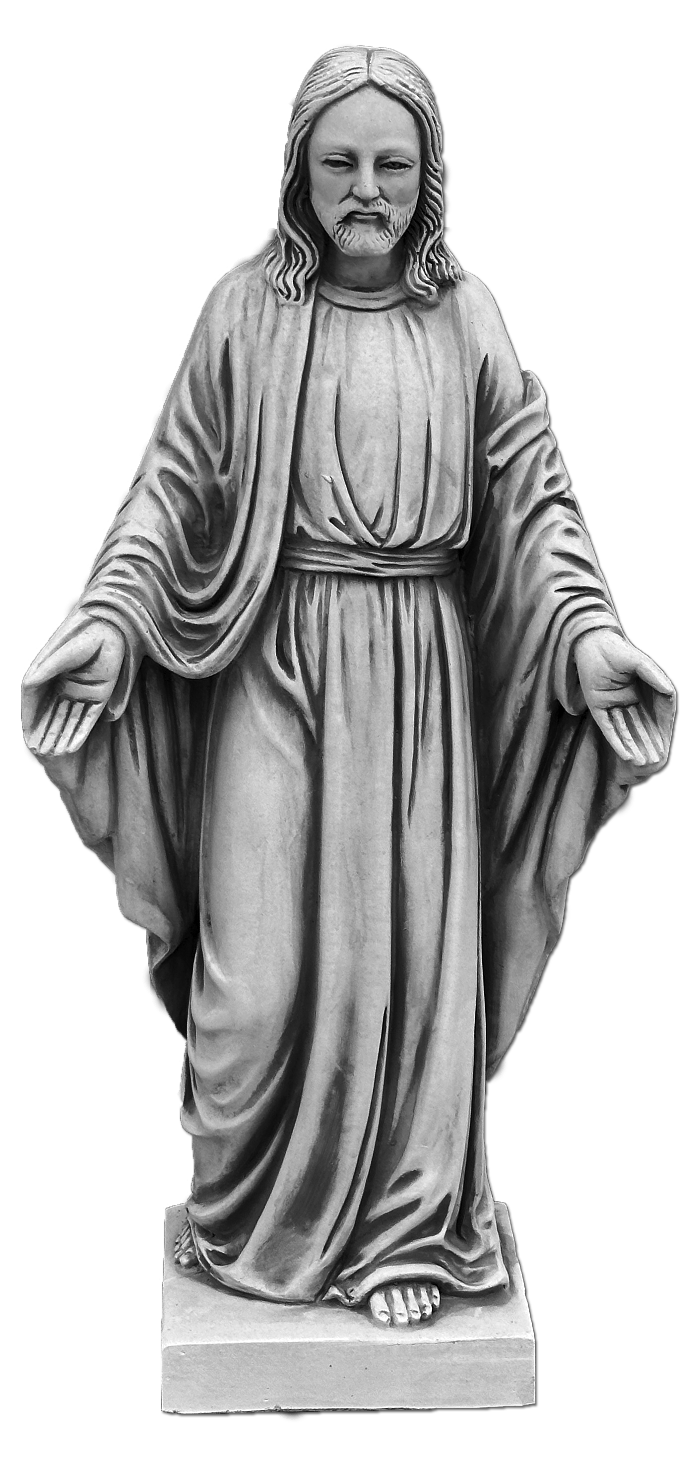 Statue of Jesus, made of concrete 80cm, suitable for outdoor or indoor use