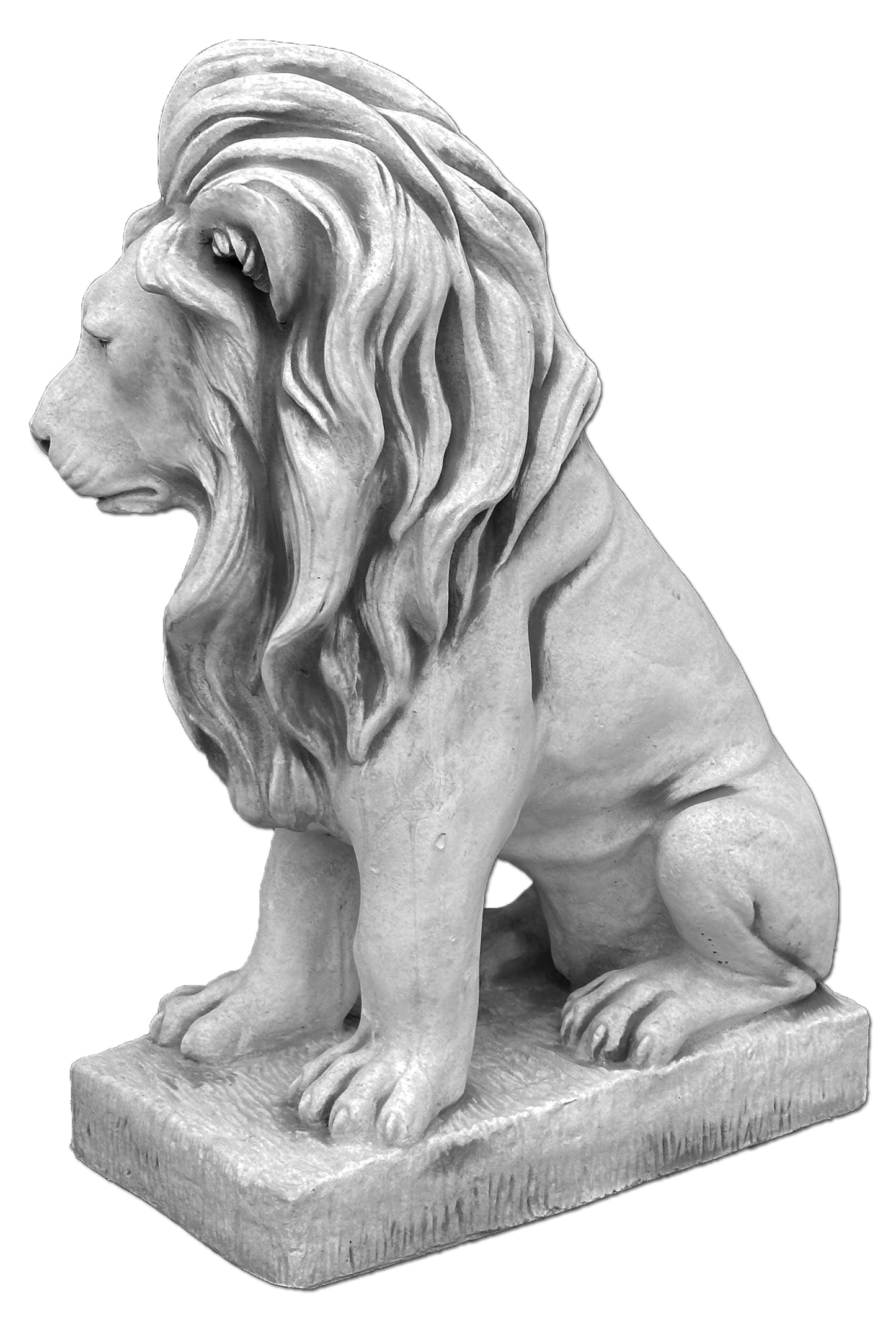 Majestic Sitting Lion Sculpture: Enhance Your Space with Regal Elegance