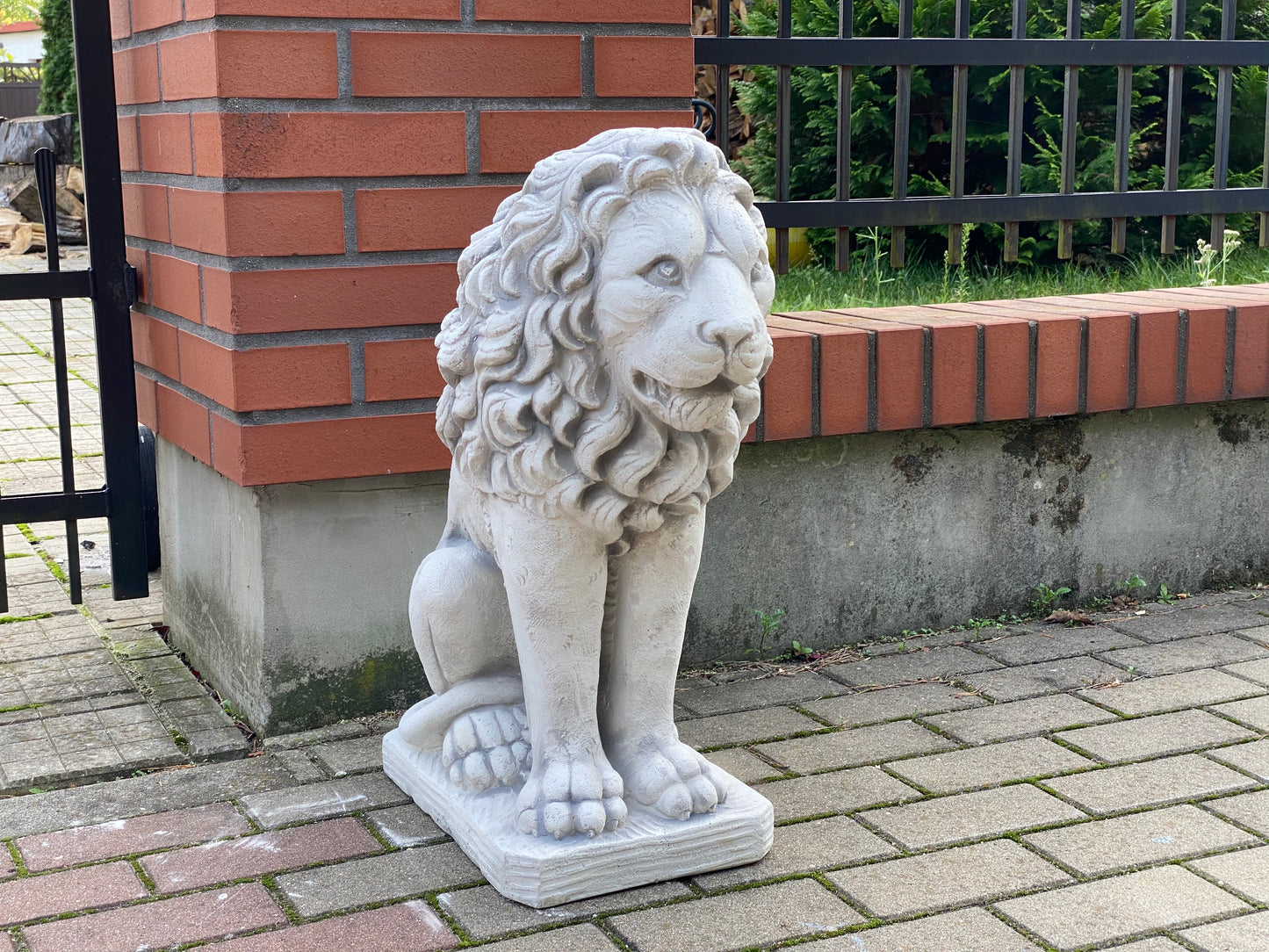 Majestic Sitting Lion Statue