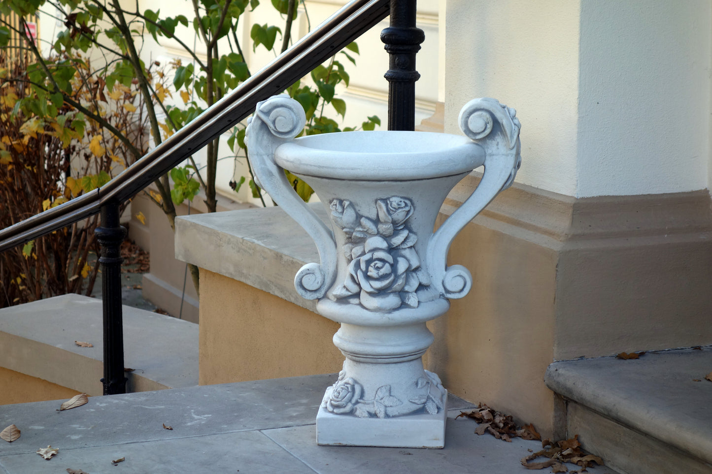 Rose and Leaves-Inspired Flower Pot
