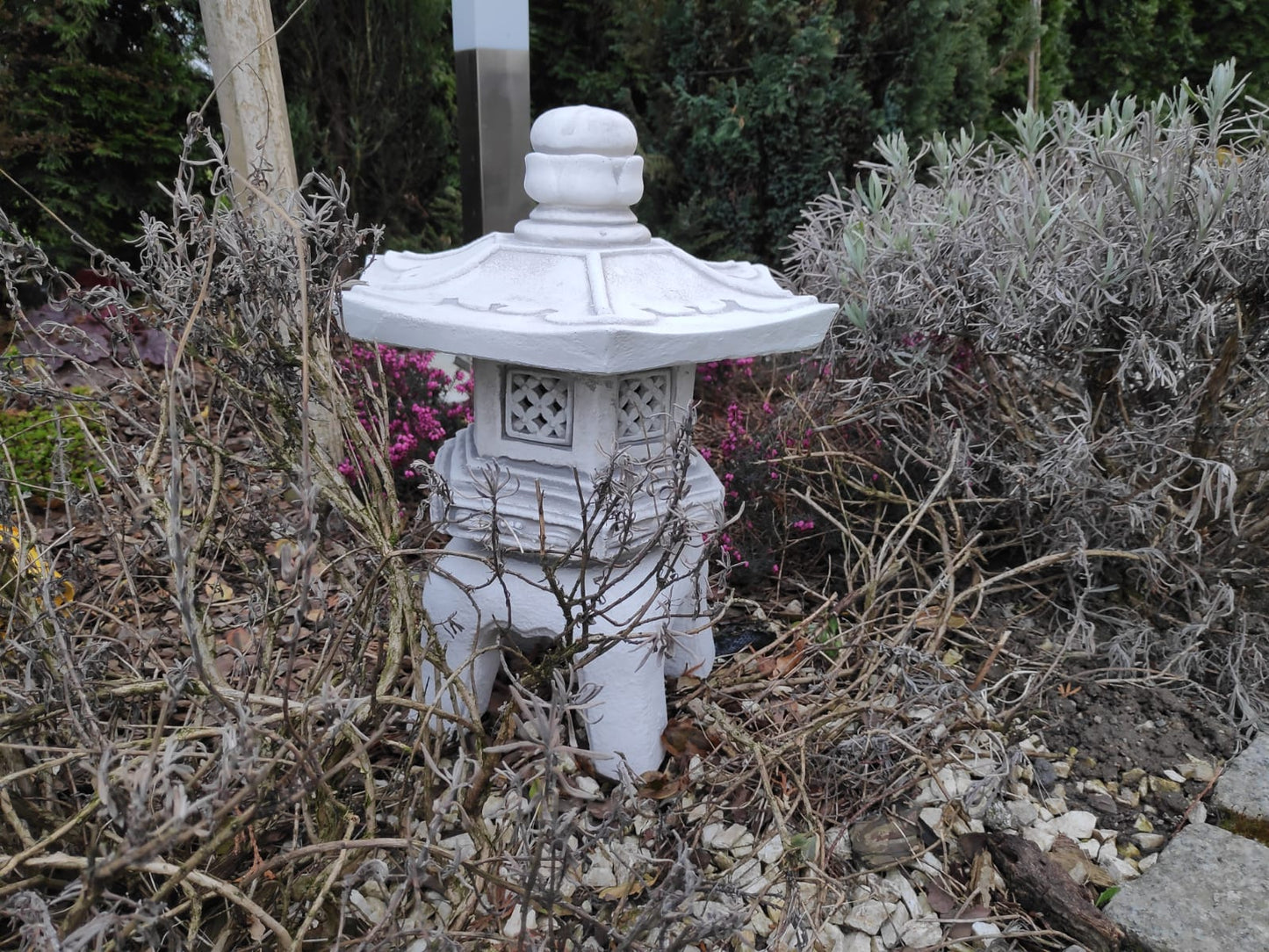 Garden ornament, Pagoda/Lantern - japanese style stone decoration "Kiyomizu-dera 清水寺"