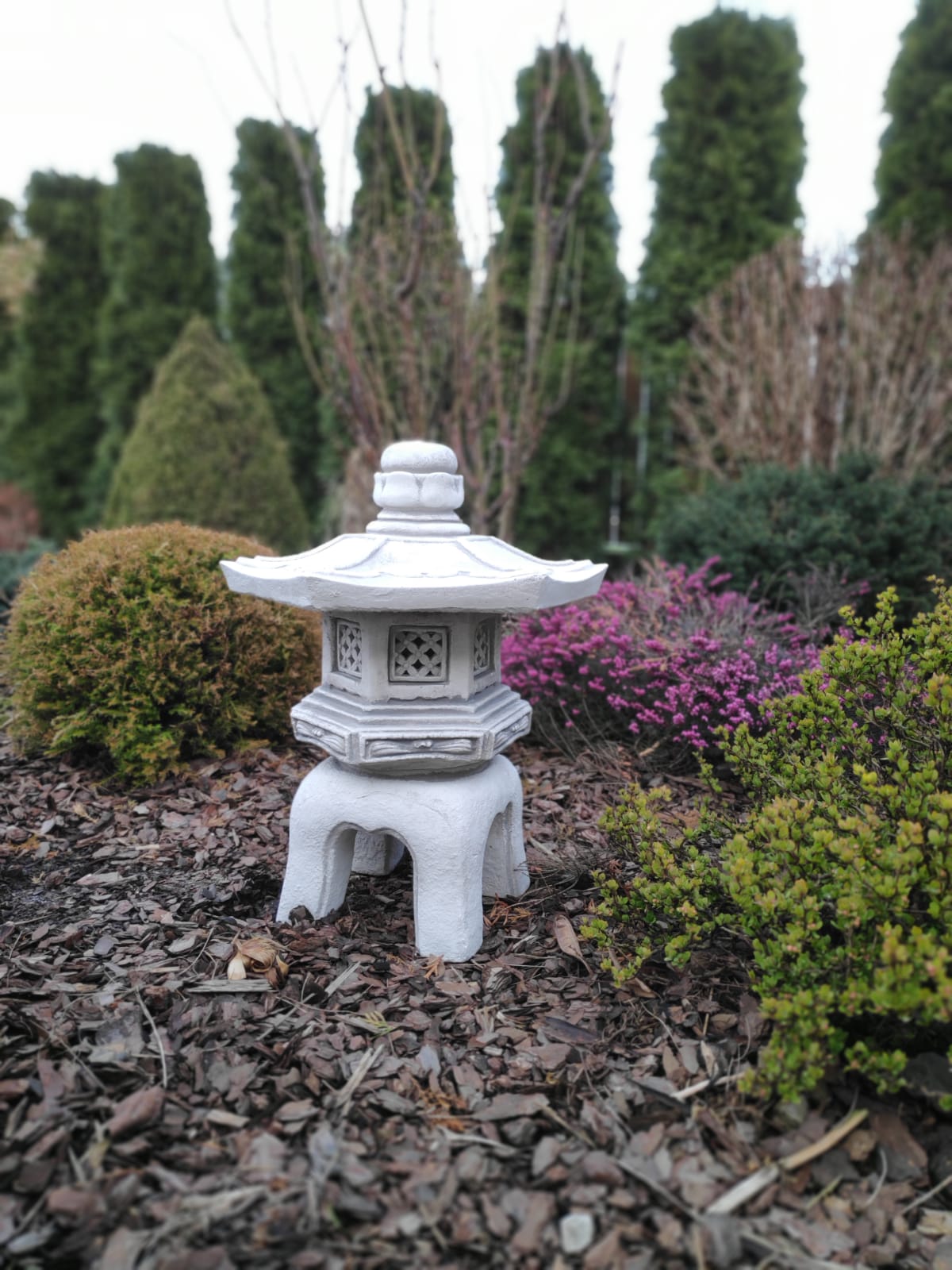 Garden ornament, Pagoda/Lantern - japanese style stone decoration "Kiyomizu-dera 清水寺"
