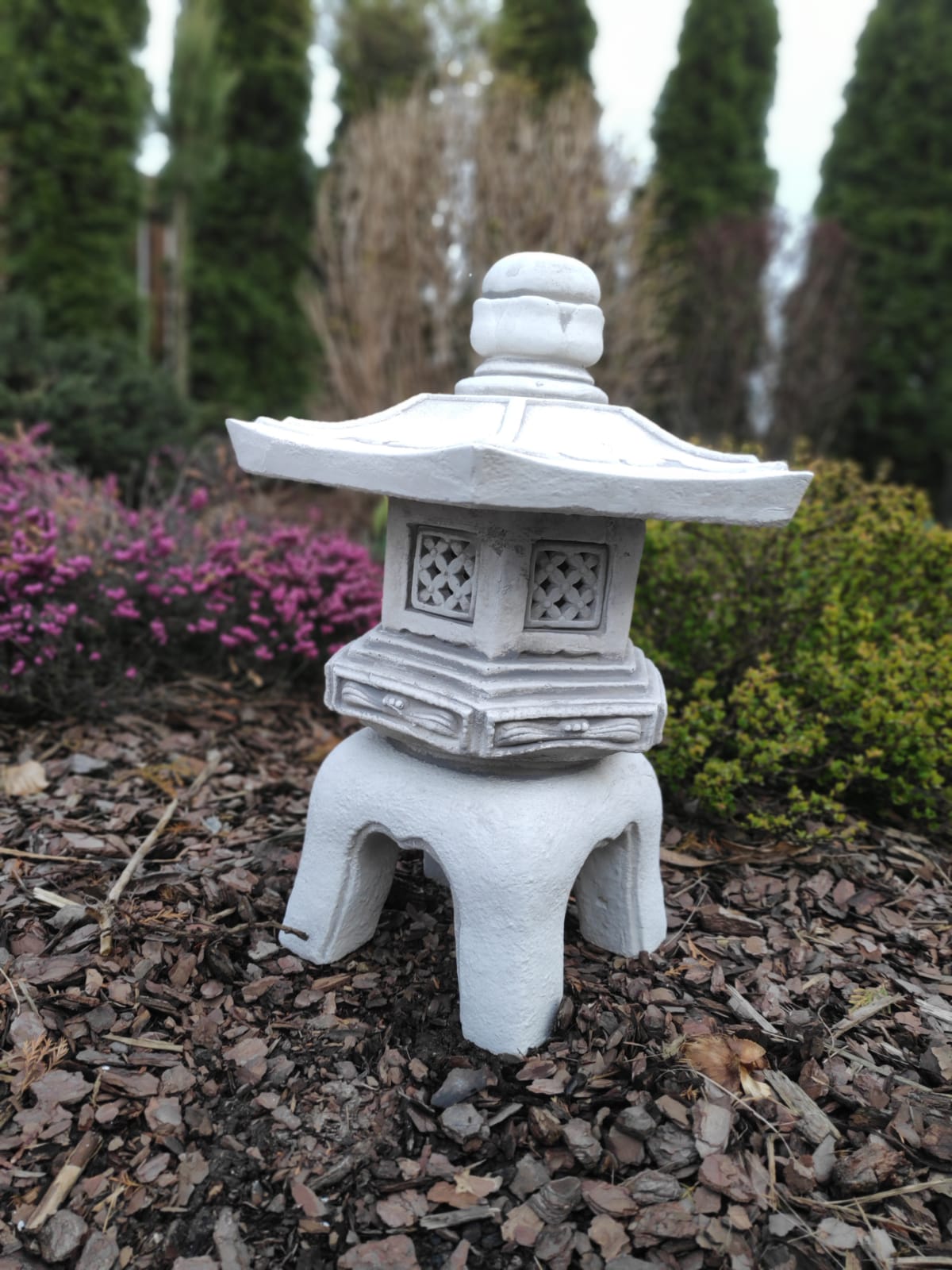 Garden ornament, Pagoda/Lantern - japanese style stone decoration "Kiyomizu-dera 清水寺"