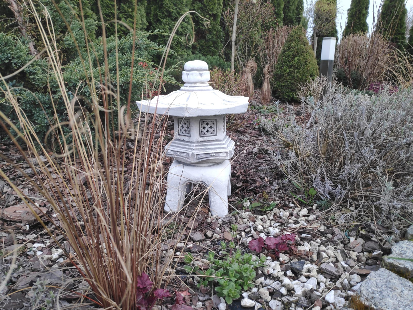 Garden ornament, Pagoda/Lantern - japanese style stone decoration "Kiyomizu-dera 清水寺"