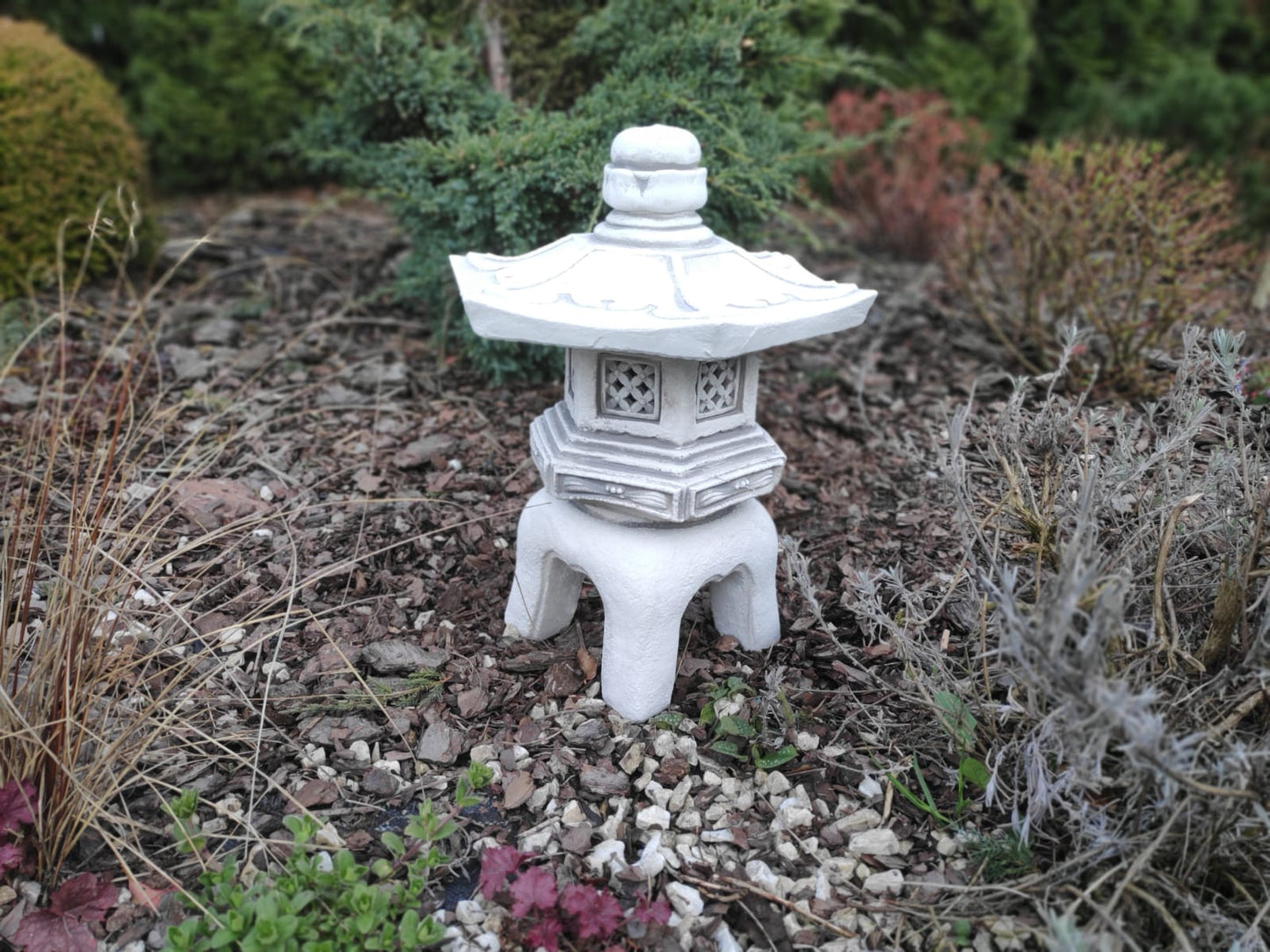 Garden ornament, Pagoda/Lantern - japanese style stone decoration "Kiyomizu-dera 清水寺"