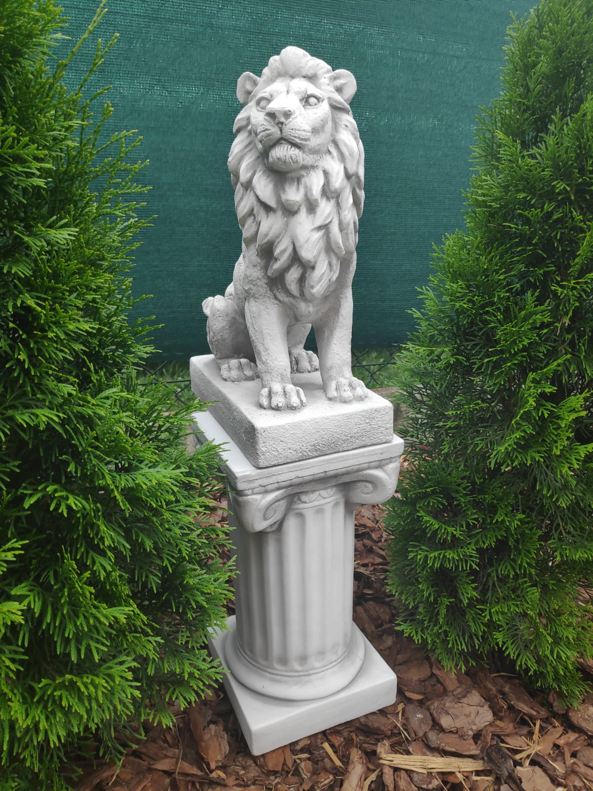 Roman Ionic column, outdoor/indoor decoration, pedestal, made of cast stone