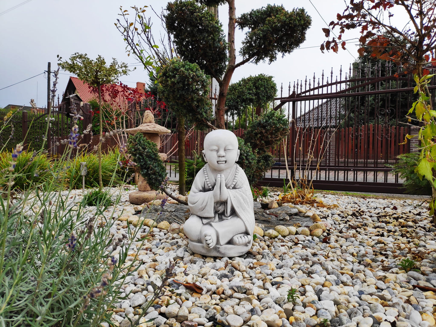Meditating Tian Tam Buddha Sculpture 42cm