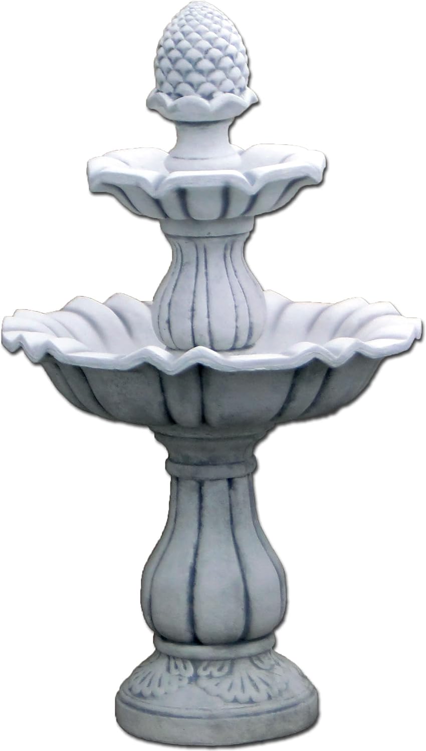 "Acorn Cascade" two-tier fountain