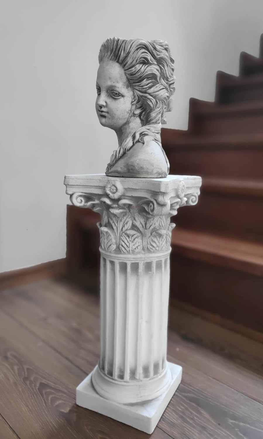 Greek Ionic decorative column for outdoor or indoor 46cm made of reconstituted stone