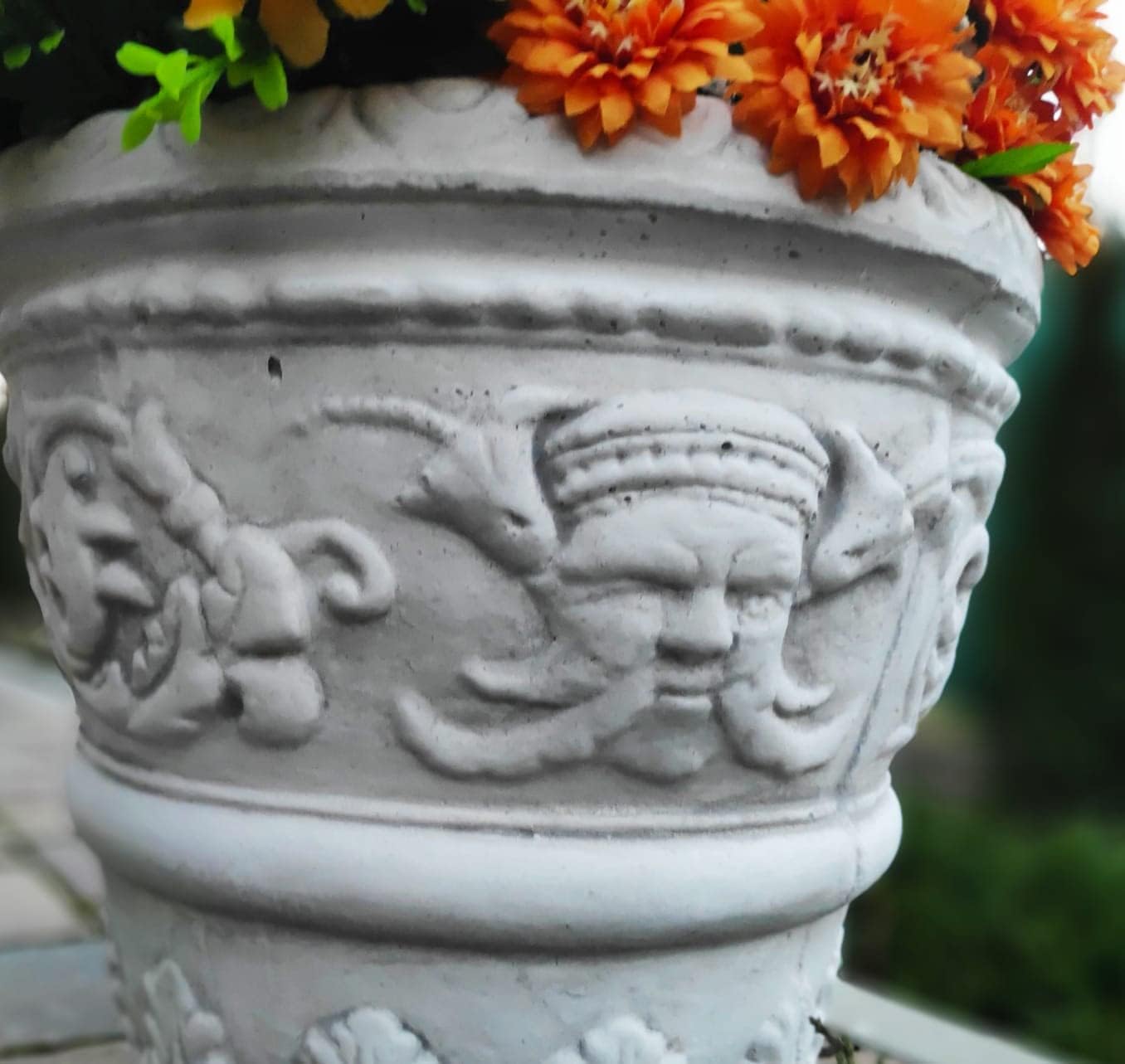 Flower pot decorated with Egyptian mosaic, outdoor/indoor