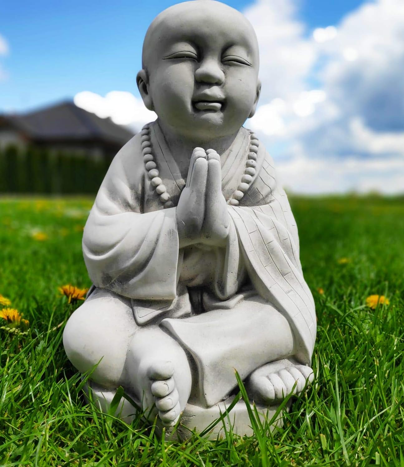 Meditating Tian Tam Buddha Sculpture 42cm