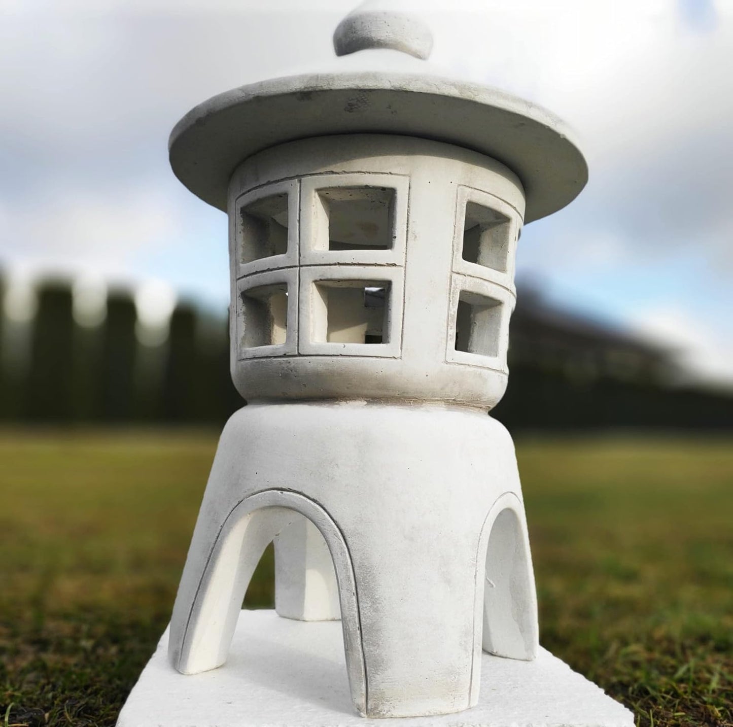 Garden ornament, Pagoda / Lantern - Japanese garden style, stone decoration - Candi Borobudur ꦕꦤ꧀ꦝꦶꦧꦫꦧꦸꦝꦸꦂ