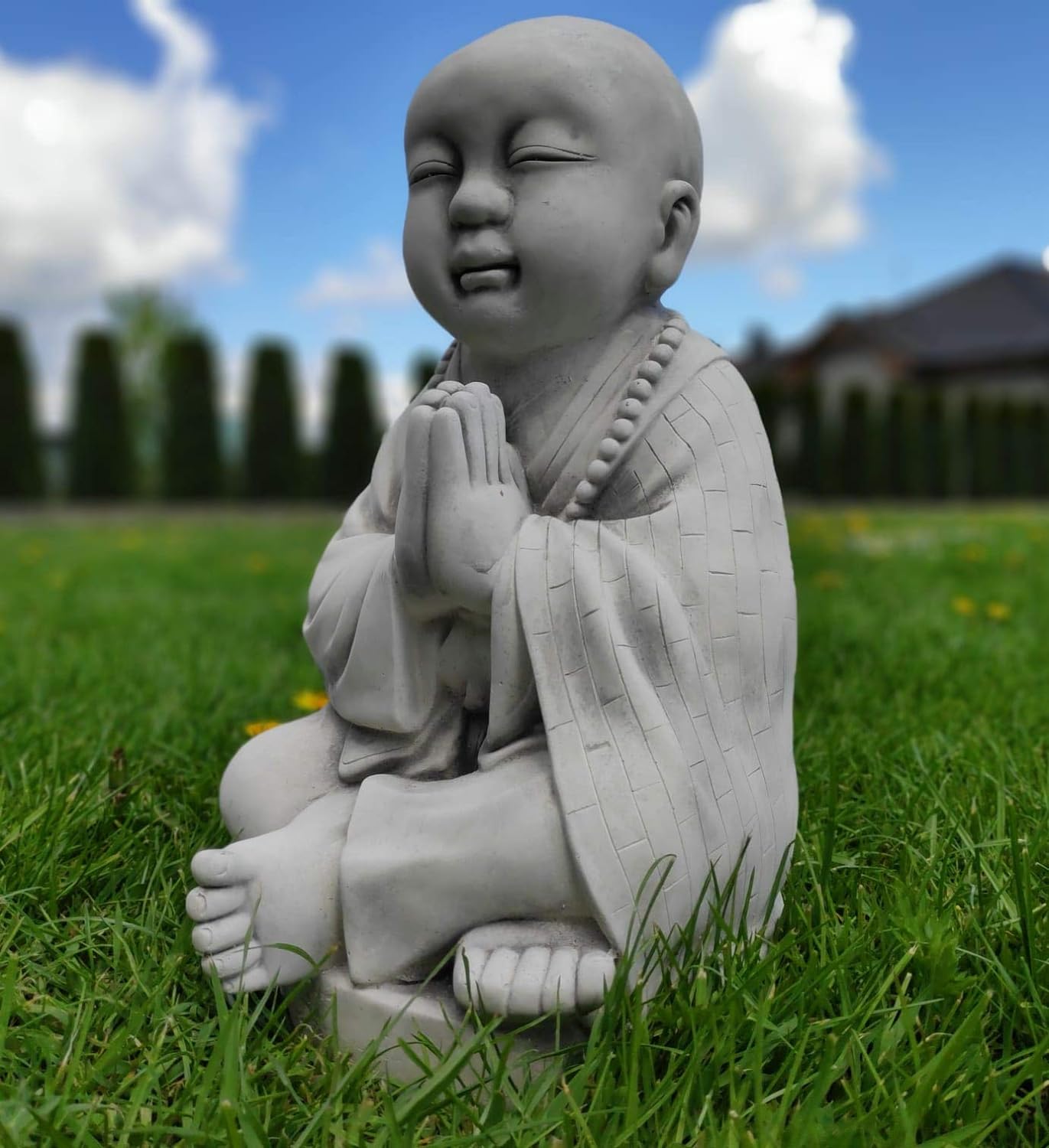 Meditating Tian Tam Buddha Sculpture 42cm