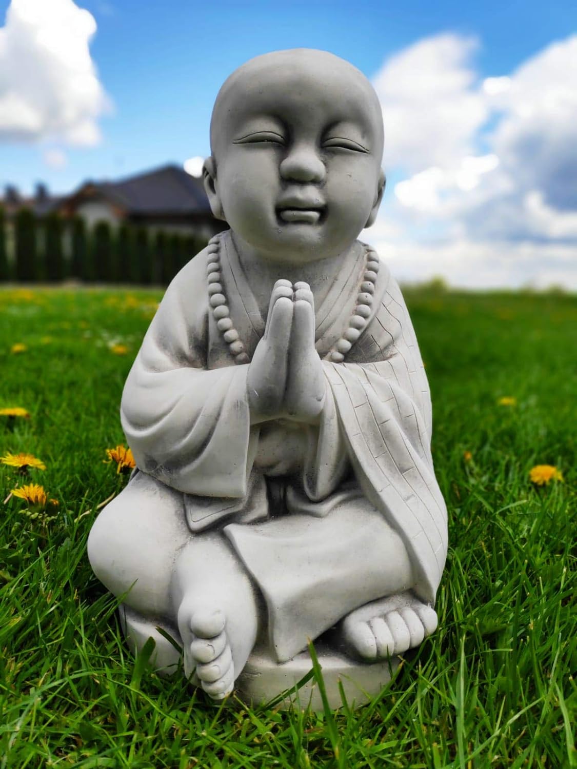 Meditating Tian Tam Buddha Sculpture 42cm