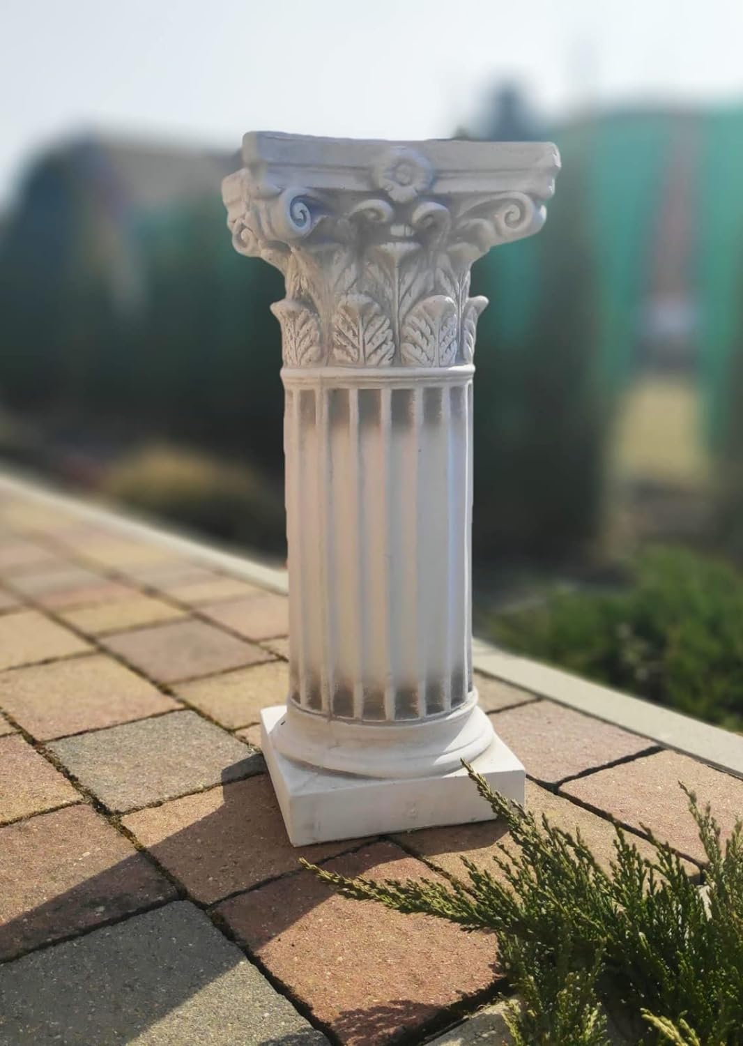 Greek Ionic decorative column for outdoor or indoor 46cm made of reconstituted stone