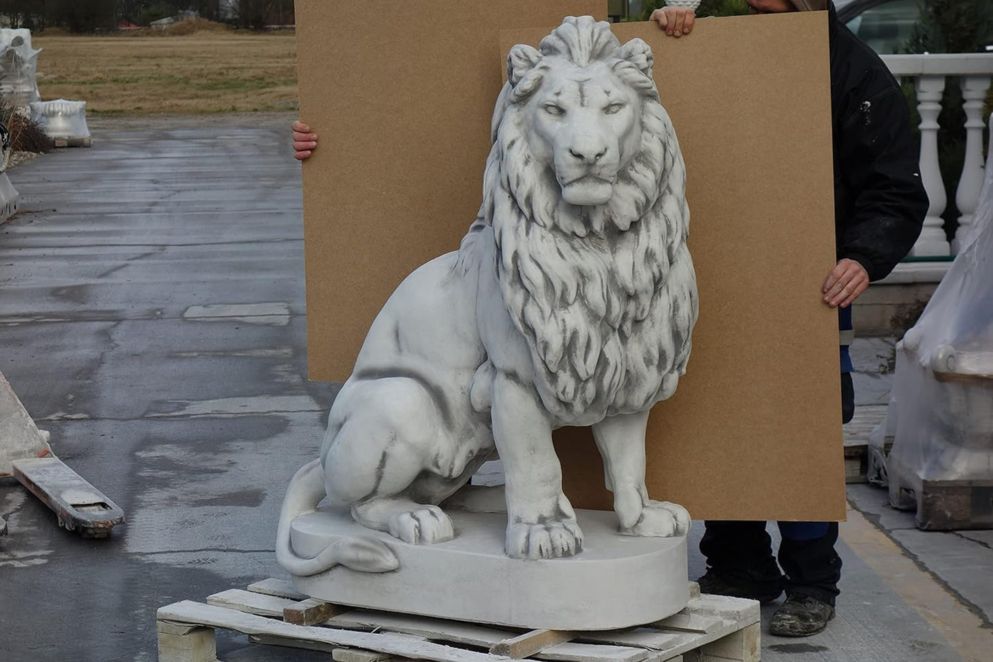 Lion's Gaze sculpture turned right