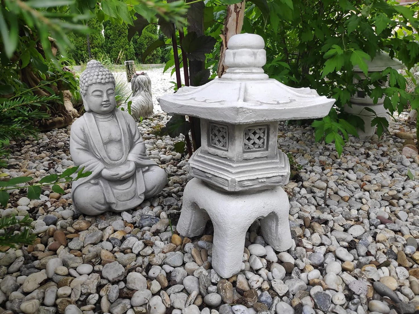 Garden ornament, Pagoda/Lantern - japanese style stone decoration "Kiyomizu-dera 清水寺"