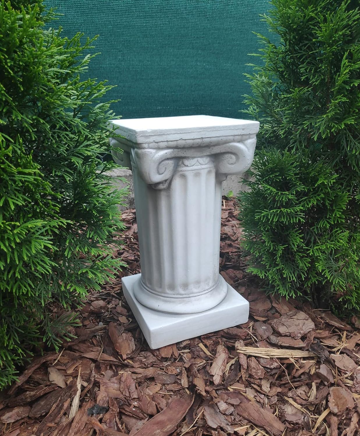 Roman Ionic column, outdoor/indoor decoration, pedestal, made of cast stone