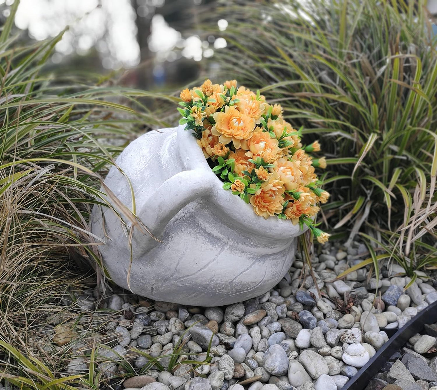 Ancient Elegance Concrete Amphora Planter - 26 x 28 x 33 cm, 19kg