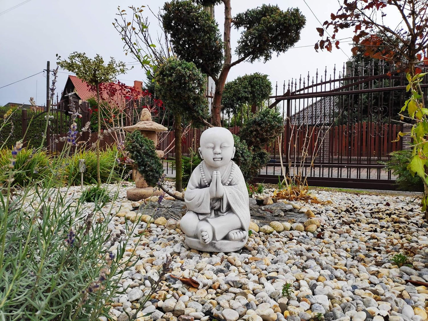 Meditating Tian Tam Buddha Sculpture 42cm