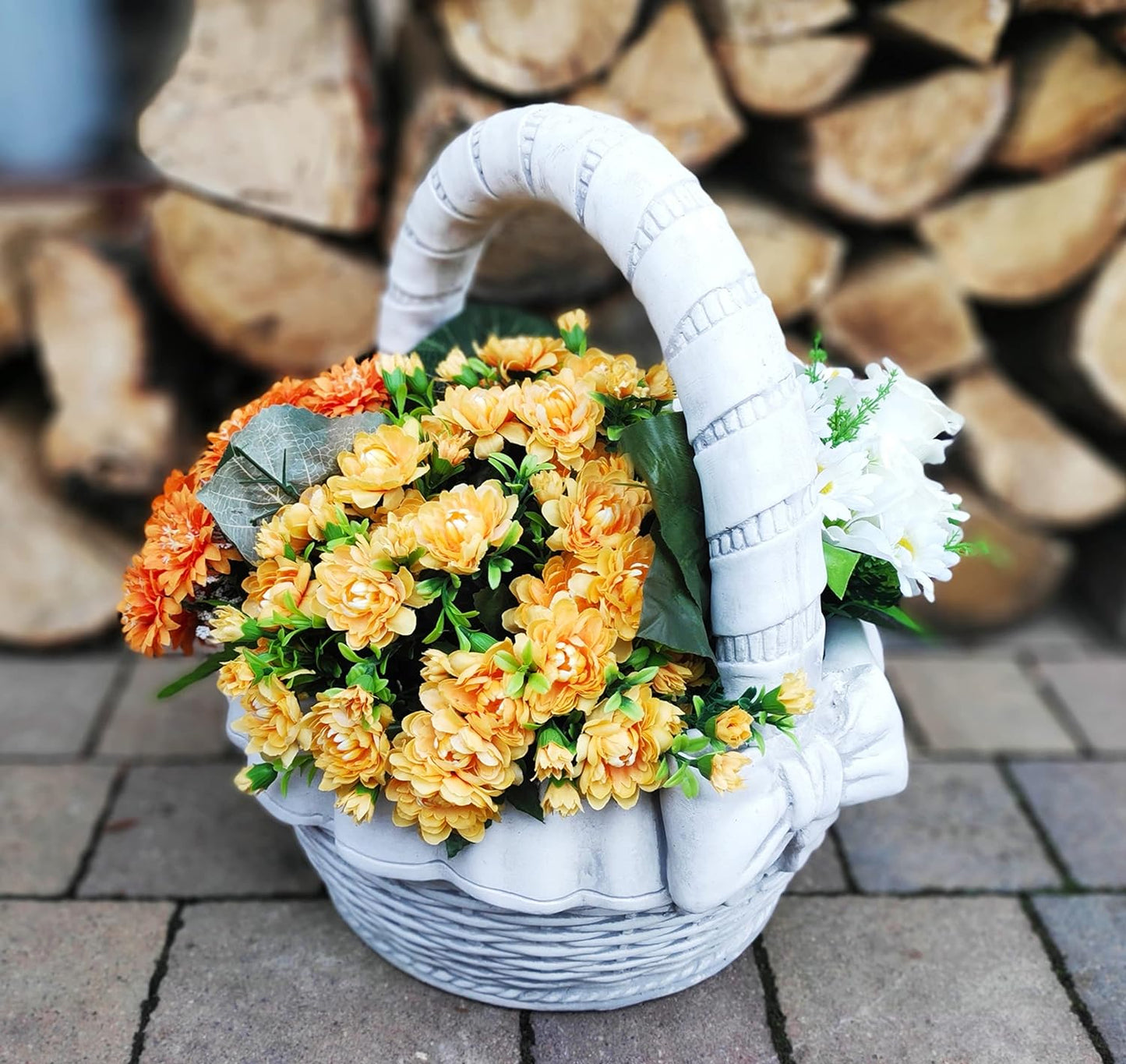 Rieten elegantie opnieuw plantenbak - Veelzijdig tuinaccent voor binnen en buiten, 46 cm hoog